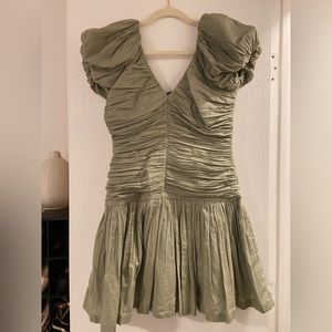 Small Abercrombie and Fitch lightweight gathered cotton dress with puff sleeve